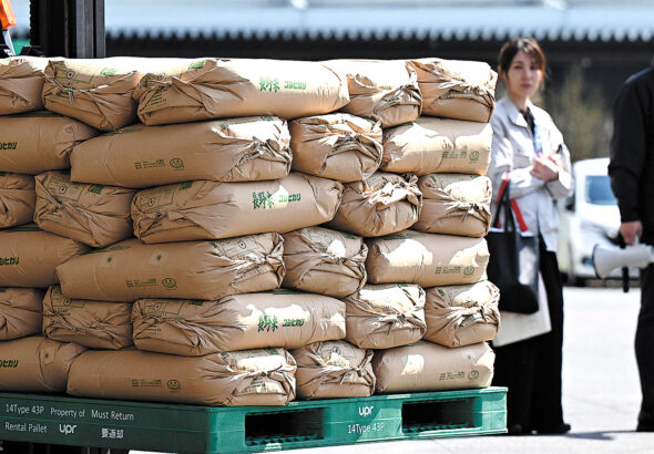 Stockpiled rice release starts in Japan
