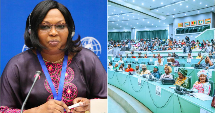 Speaker of the ECOWAS Parliament, Hadja Ibrahima and the parliament