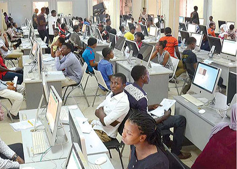 Candidate on CBT based examination
