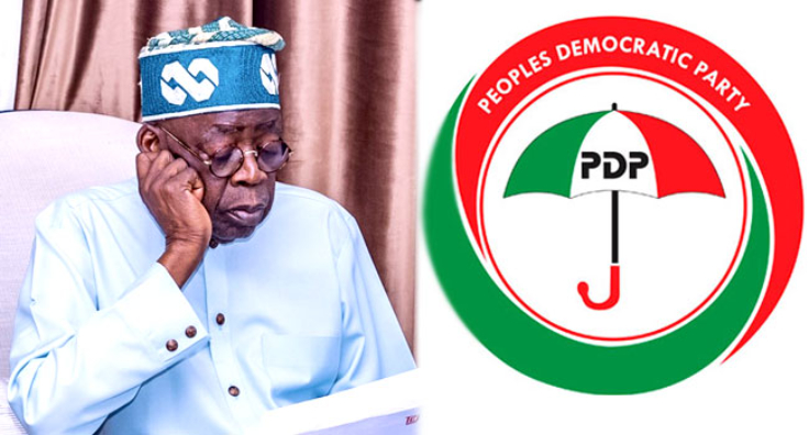 President Bola Ahmed Tinubu, PDP Logo