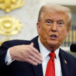 Washington, DC-October 16: U.S. President Donald Trump answers questions from reporter during an event in the Oval Office of the White House in Washington DC. Kelvin Dietsch/Getty image/AFP