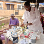 Beneficiaries receiving treatment at the event