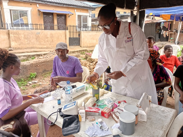 Beneficiaries receiving treatment at the event