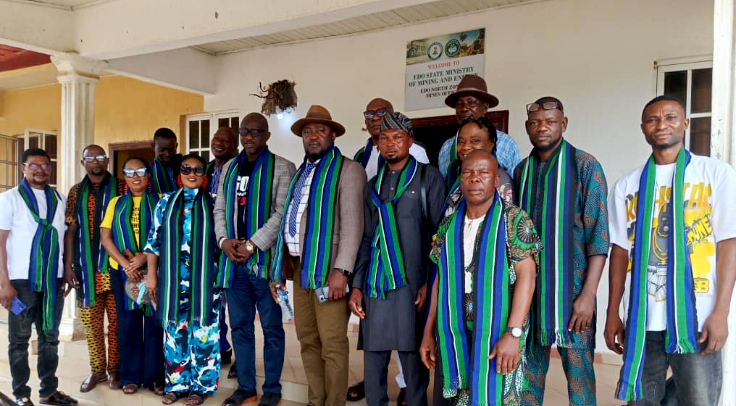 The new leadership, Nigeria Union of Local Government Employees (NULGE) inaugurated at the at the local government headquarters in Edo State on Tuesday.