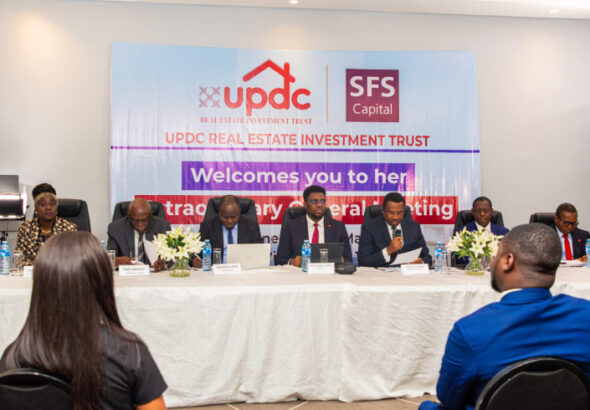 UPDC Real Estate Investment Trust Extraordinary General Meeting to confirm SFS Capital Nigeria Limited as Fund Manager, held at the Art Hotel, Victoria Island, Lagos on Wednesday.